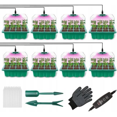 Inny producent Tace Startowe Do Uprawy Roślin Nasion Kwiatów Mini Szklarnie Lampy Led 8x Inny producent Tace Startowe Do Uprawy Roślin Nasion Kwiatów Mini Szklarnie Lampy Led 8x