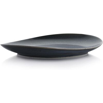 Talerz Obiadowy Porcelanowy 28 Cm Grafit Reactive Glaze Time Black DUKA Talerz Obiadowy Porcelanowy 28 Cm Grafit Reactive Glaze Time Black DUKA