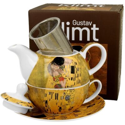 DUO Tea for one filiżanka imbryk Klimt Pocałunek sitko DUO Tea for one filiżanka imbryk Klimt Pocałunek sitko