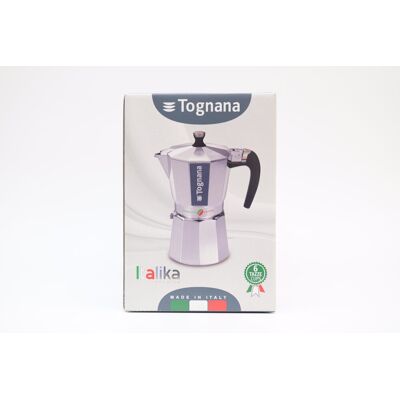 TOGNANA ITALIKA Kawiarka aluminiowa ciśnieniowa 6TZ 6 filiżanek TOGNANA ITALIKA Kawiarka aluminiowa ciśnieniowa 6TZ 6 filiżanek