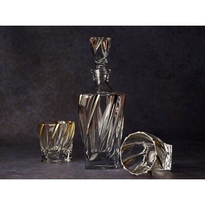 Kpl. Szklanek Do Whisky 0,32 L (6szt) + Karafka 0,80 L (1szt) Bohemia - Ponti Twist 4sb.Pont.561982 Kpl. Szklanek Do Whisky 0,32 L (6szt) + Karafka 0,80 L (1szt) Bohemia - Ponti Twist 4sb.Pont.561982