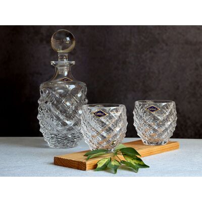Kpl. szklanek do whisky 340ml (6 szt.) + karafka 750ml (1 szt.) Bohemia - MORRIS 522970 Kpl. szklanek do whisky 340ml (6 szt.) + karafka 750ml (1 szt.) Bohemia - MORRIS 522970