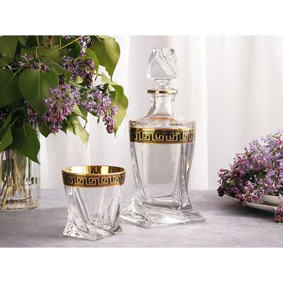 Kpl. szklanek do whisky 0,34 L (6szt) + karafka 0,85L (1szt) Bohemia - Quadro Verso 4SB.QUV.531858 Kpl. szklanek do whisky 0,34 L (6szt) + karafka 0,85L (1szt) Bohemia - Quadro Verso 4SB.QUV.531858