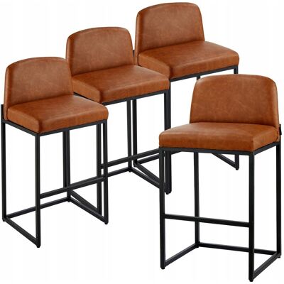 Vevor Hokery Barowe 4 Szt 925mm Krzesła Kuchenne Skóra Pu Brązowe Solidne Vevor Hokery Barowe 4 Szt 925mm Krzesła Kuchenne Skóra Pu Brązowe Solidne