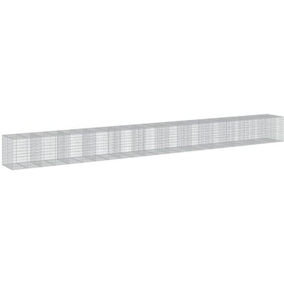 vidaXL Gabionowa skrzynia z drutu ocynkowanego 1150x100x100 cm - Krajobraz vidaXL Gabionowa skrzynia z drutu ocynkowanego 1150x100x100 cm - Krajobraz