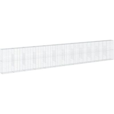 vidaXL Gabion z ocynkowanego żelaza 1200x50x200 cm vidaXL Gabion z ocynkowanego żelaza 1200x50x200 cm