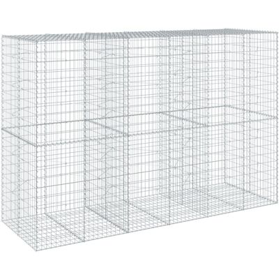 vidaXL Kosz gabionowy z pokrywą, 300x100x200 cm, galwanizowane żelazo vidaXL Kosz gabionowy z pokrywą, 300x100x200 cm, galwanizowane żelazo