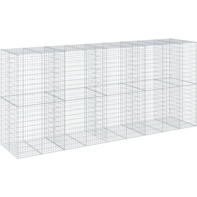 vidaXL Galwanizowana żelazna skrzynia gabion 450x100x200cm vidaXL Galwanizowana żelazna skrzynia gabion 450x100x200cm