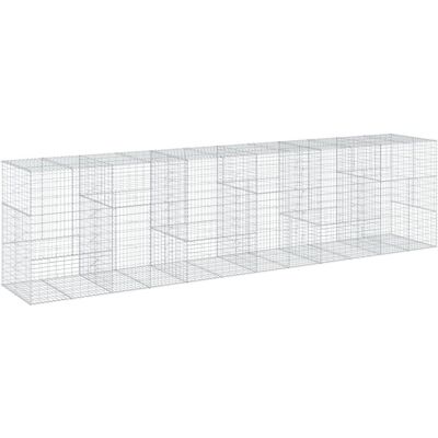 Pudełko gabionowe z pokrywą 600x100x150 cm z ocynkowanego żelaza vidaXL Pudełko gabionowe z pokrywą 600x100x150 cm z ocynkowanego żelaza vidaXL