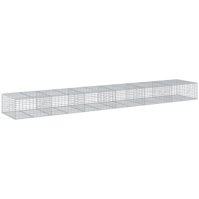 Pojemnik na gabiony z ocynkowanego żelaza vidaXL 600x100x50cm - Dekoracja na zewnątrz Pojemnik na gabiony z ocynkowanego żelaza vidaXL 600x100x50cm - Dekoracja na zewnątrz