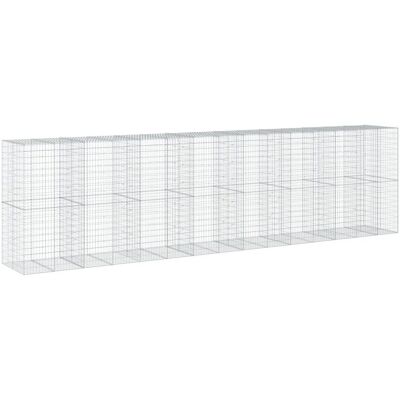 vidaXL Gabion z ocynkowanego żelaznego drutu 750x100x200 cm - Dekoracja na zewnątrz vidaXL Gabion z ocynkowanego żelaznego drutu 750x100x200 cm - Dekoracja na zewnątrz