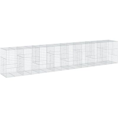 vidaXL Ocynkowane druty gabionowe 800x100x150 cm - Typ gabionu vidaXL Ocynkowane druty gabionowe 800x100x150 cm - Typ gabionu