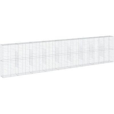 vidaXL Gabionowa skrzynia z pokrywą 900x50x200 cm - Gabion Skrzynia vidaXL Gabionowa skrzynia z pokrywą 900x50x200 cm - Gabion Skrzynia