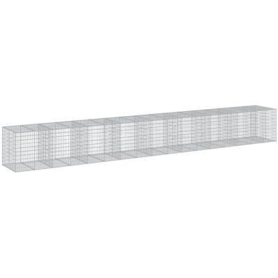 vidaXL Galwanizowana żelazna gabionowa kosz 950x100x100 cm vidaXL Galwanizowana żelazna gabionowa kosz 950x100x100 cm