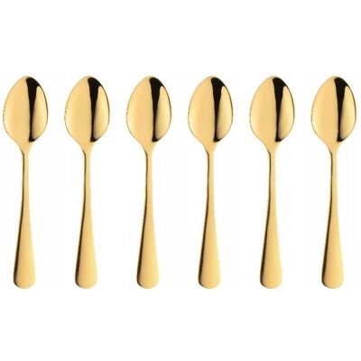 VILLA ITALIA Komplet 6 sztuk łyżeczek do herbaty SLIM GOLD STP VILLA ITALIA Komplet 6 sztuk łyżeczek do herbaty SLIM GOLD STP
