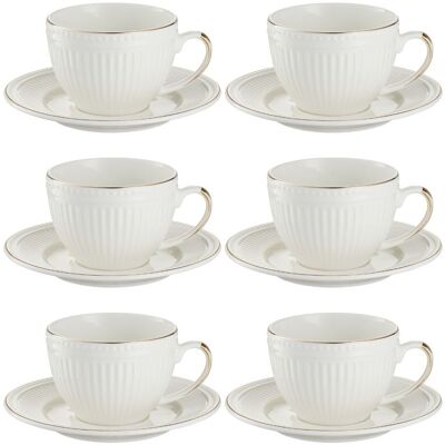 Villa Italia Komplet Filiżanek Porcelanowych 180 Ml 6 Sztuk Eunice Villa Italia Komplet Filiżanek Porcelanowych 180 Ml 6 Sztuk Eunice