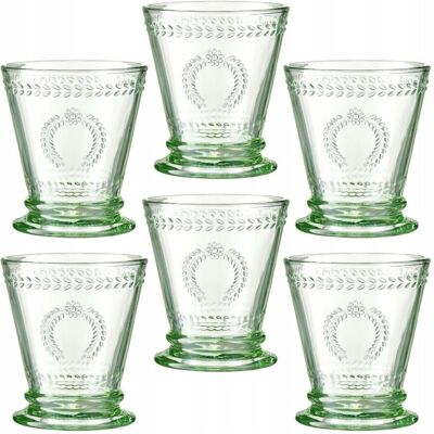 VILLA ITALIA Zestaw szklanek zielonych 240 ml 6 sztuk MERIDA SMK VILLA ITALIA Zestaw szklanek zielonych 240 ml 6 sztuk MERIDA SMK