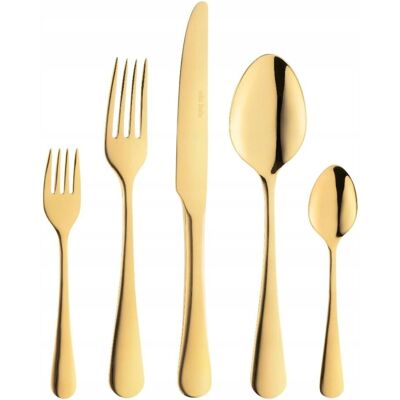 VILLA ITALIA Zestaw sztućców na 12 osób 60 elementów SLIM GOLD STP VILLA ITALIA Zestaw sztućców na 12 osób 60 elementów SLIM GOLD STP