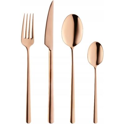 VILLA ITALIA Zestaw sztućców na 6 osób 24 elementy MARIZA COPPER STP VILLA ITALIA Zestaw sztućców na 6 osób 24 elementy MARIZA COPPER STP
