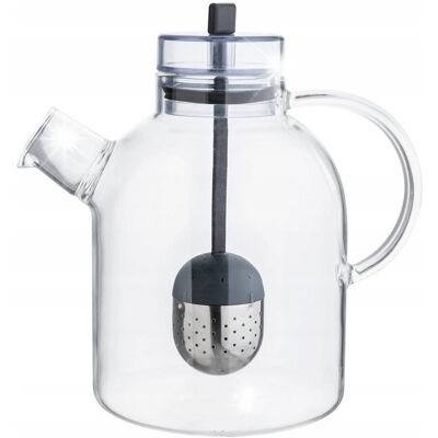 ZAPARZACZ DO HERBATY ZIÓŁ DZBANEK SZKLANY 1,5L FLORINA BARONESSA 1500ML ZAPARZACZ DO HERBATY ZIÓŁ DZBANEK SZKLANY 1,5L FLORINA BARONESSA 1500ML