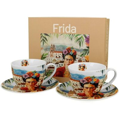 DUO Zestaw 2 filiżanek Frida Kahlo 270 ml Porcelana do kawy i herbaty DUO Zestaw 2 filiżanek Frida Kahlo 270 ml Porcelana do kawy i herbaty