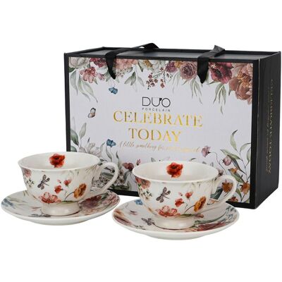 DUO Zestaw 2 filiżanek Royal Rebecca 250 ml - Porcelana DUO Zestaw 2 filiżanek Royal Rebecca 250 ml - Porcelana