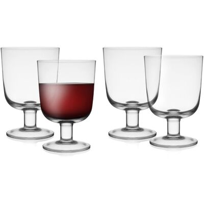 Zestaw 4 Kieliszków Do Wina I Wody 400 Ml Szkło Kryształowe Liquid DUKA Zestaw 4 Kieliszków Do Wina I Wody 400 Ml Szkło Kryształowe Liquid DUKA