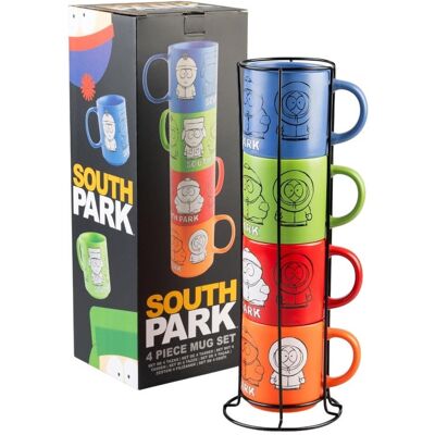 Erik Zestaw 4 kubków South Park kubki do kawy na prezent 300 ml Erik Zestaw 4 kubków South Park kubki do kawy na prezent 300 ml