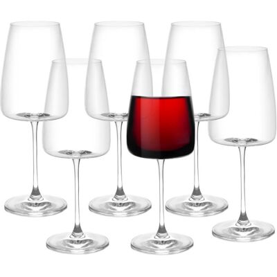 Zestaw 6 Eleganckich Kieliszków Do Wina 650 Ml Kryształowych Gustav DUKA Zestaw 6 Eleganckich Kieliszków Do Wina 650 Ml Kryształowych Gustav DUKA