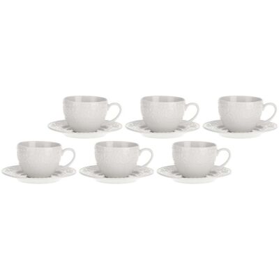 Zestaw 6 filiżanek 100 ml białych Sognante La Porcellana Bianca porcelana Zestaw 6 filiżanek 100 ml białych Sognante La Porcellana Bianca porcelana