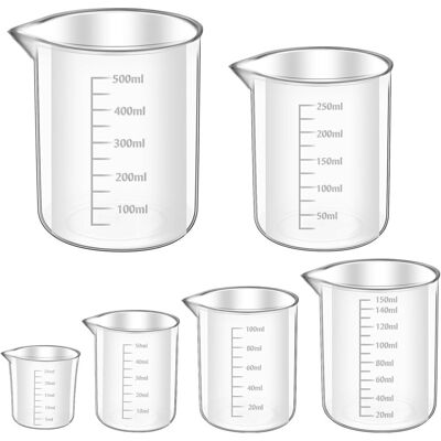 Inny producent Zestaw 6 Kubków Miarowych Measuring Cups, Kubki Miarowe 25ml 50ml 100ml 150ml 250ml 500ml, Precyzyjne Odporne Na Wysokie Temperatury Z Tworzywa Sztu.. Inny producent Zestaw 6 Kubków Miarowych Measuring Cups, Kubki Miarowe 25ml 50ml 100ml 150ml 250ml 500ml, Precyzyjne Odporne Na Wysokie Temperatury Z Tworzywa Sztu..