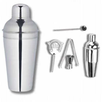 Inny producent Zestaw Barmański Shaker Miarka Sitko Łyżka Szczypce Do Koktajli Drinków Inny producent Zestaw Barmański Shaker Miarka Sitko Łyżka Szczypce Do Koktajli Drinków