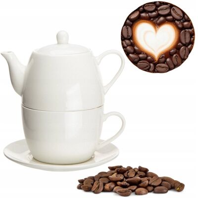 Zestaw do herbaty Altom Design REGULAR TEA FOR ONE OPASKA, kremowy Zestaw do herbaty Altom Design REGULAR TEA FOR ONE OPASKA, kremowy