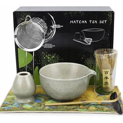Inny producent Zestaw Do Matchy 7 Elementów Japoński Zestaw Herbaty Matcha Upominek Inny producent Zestaw Do Matchy 7 Elementów Japoński Zestaw Herbaty Matcha Upominek