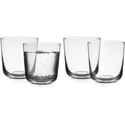 Zestaw Eleganckich Szklanek Do Napojów 4X200 Ml Kryształowe Liquid DUKA Zestaw Eleganckich Szklanek Do Napojów 4X200 Ml Kryształowe Liquid DUKA