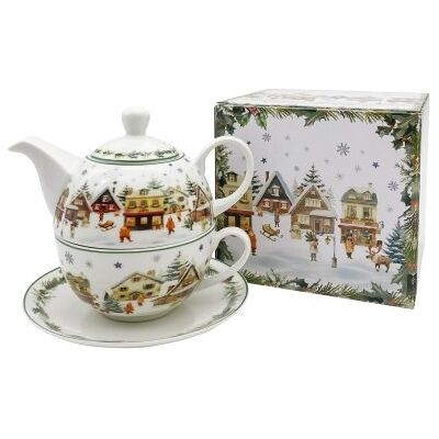 Zestaw Filiżanka ze Spodkiem + Dzbanek Duo Christmas Świąteczna Wioska Zestaw Filiżanka ze Spodkiem + Dzbanek Duo Christmas Świąteczna Wioska