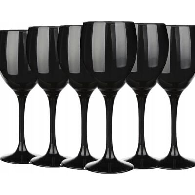 GLASMARK Zestaw Kieliszków Do Wina Czarne 300ml 6szt 300 Ml GLASMARK Zestaw Kieliszków Do Wina Czarne 300ml 6szt 300 Ml