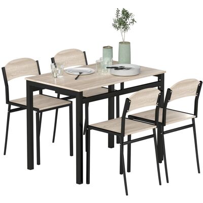 Zestaw obiadowy HOMCOM 5-elementowy, 100 x 63 cm, prostokątny stół jadalny z 4 krzesłami, nowoczesny zestaw stołowy do małych pomieszczeń, jadalnia,.. Zestaw obiadowy HOMCOM 5-elementowy, 100 x 63 cm, prostokątny stół jadalny z 4 krzesłami, nowoczesny zestaw stołowy do małych pomieszczeń, jadalnia,..