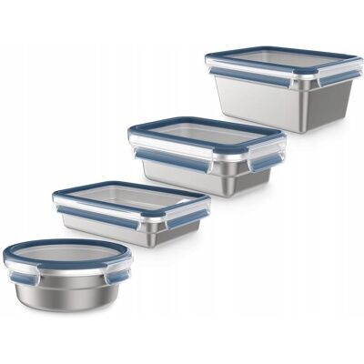 Zestaw pojemników na żywność TEFAL Masterseal 4 el lunchbox od 500ml do 2l Zestaw pojemników na żywność TEFAL Masterseal 4 el lunchbox od 500ml do 2l