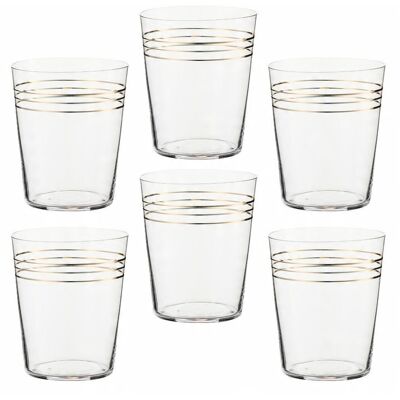 Villa Italia Zestaw 6 Sztuk Szklanek 350 Ml Fonte Gold Villa Italia Zestaw 6 Sztuk Szklanek 350 Ml Fonte Gold