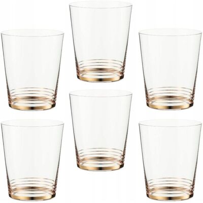 Villa Italia Zestaw 6 Sztuk Szklanek 350 Ml Limpio Gold Villa Italia Zestaw 6 Sztuk Szklanek 350 Ml Limpio Gold