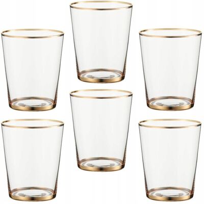 Villa Italia Zestaw 6 Sztuk Szklanek 350 Ml Sempre Gold Villa Italia Zestaw 6 Sztuk Szklanek 350 Ml Sempre Gold