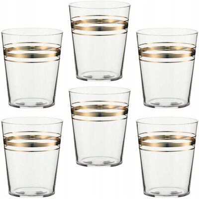 Villa Italia Zestaw 6 Sztuk Szklanek 350 Ml Stilla Gold Villa Italia Zestaw 6 Sztuk Szklanek 350 Ml Stilla Gold