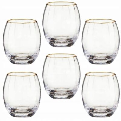 Villa Italia Zestaw 6 Sztuk Szklanek 420 Ml Felice Gold Villa Italia Zestaw 6 Sztuk Szklanek 420 Ml Felice Gold