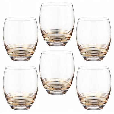 Villa Italia Zestaw 6 Sztuk Szklanek 430 Ml Amare Gold Villa Italia Zestaw 6 Sztuk Szklanek 430 Ml Amare Gold