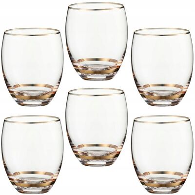 Villa Italia Zestaw 6 Sztuk Szklanek 430 Ml Quella Gold Villa Italia Zestaw 6 Sztuk Szklanek 430 Ml Quella Gold