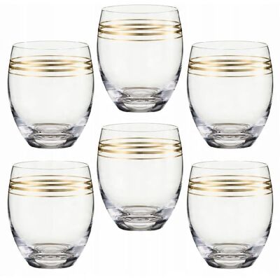 Villa Italia Zestaw 6 Sztuk Szklanek 430 Ml Tremo Gold Villa Italia Zestaw 6 Sztuk Szklanek 430 Ml Tremo Gold