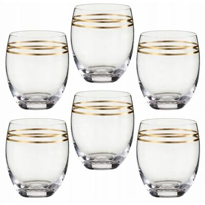 Villa Italia Zestaw 6 Sztuk Szklanek 430 Ml Volare Gold Villa Italia Zestaw 6 Sztuk Szklanek 430 Ml Volare Gold