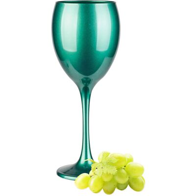 GLASMARK Zielony Metaliczny Kieliszek 300ml Do Wina, Wody GLASMARK Zielony Metaliczny Kieliszek 300ml Do Wina, Wody