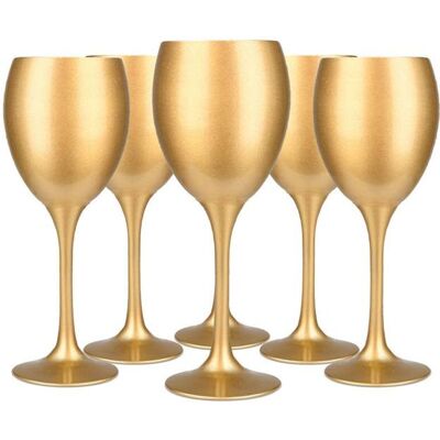 GLASMARK Złote kieliszki do wina, drinków 300 ml 6 szt GLASMARK Złote kieliszki do wina, drinków 300 ml 6 szt